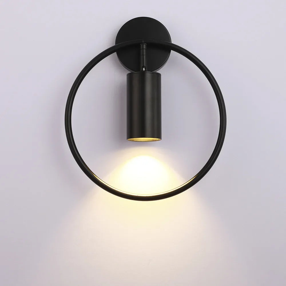 DecorBites™ Adjustable LED Brass Gold Ring Wall Sconce Light for Home Hotel Bar