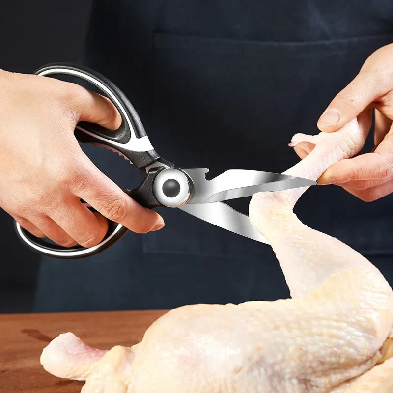 Ciseaux de cuisine DecorBites™ en acier inoxydable, multi-usage pour volaille, poisson et viande
