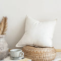 DecorBites™ Linen Pillow Cover 45x45cm Plain Fringed for Home Sofa Bed Decoration