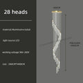 DecorBites™ Golden LED Crystal Chandelier for Living Room Staircase