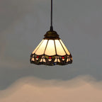 European Stained Glass Pendant Light, 20cm