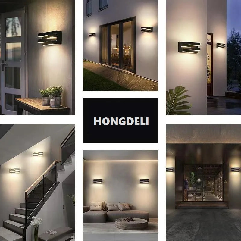 DecorBites™ Alumunim IP65 Outdoor Wall Lamp Sconce for Villa Porch Gate Lighting