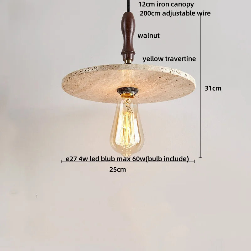 مصباح معلق بمفتاح LED من ديكور بايتس™، نحاس ترتر أصفر على طراز وابي سابي