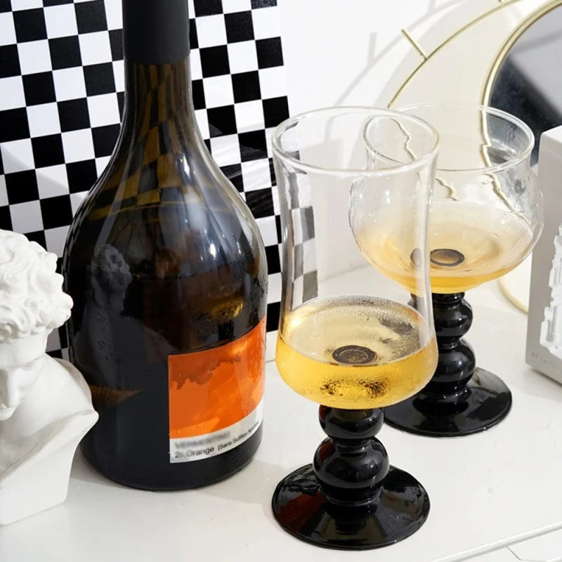 DecorBites™ 400ml Goblet Glass Coffee Cup Drinkware Tea Mug Heat-Resistant Water Cup.