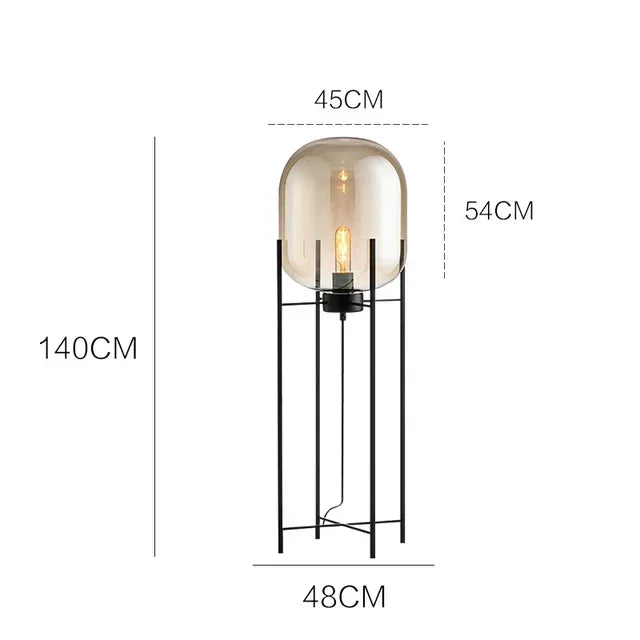 DecorBites™ Glass Ball LED Floor Lamp - Postmodern Scandinavian Design
