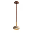 Hot Selling Pendant Lamps Wabi Sabi Circular Yellow Stone Commercial Home Decoration Restaurant Room LED Droplight
