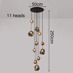 Modern Ring Pendant Chandelier in Iron, Acrylic, Glass