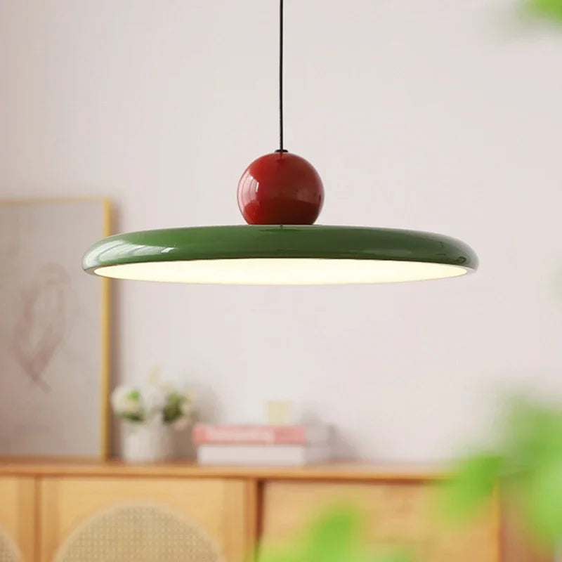 European Butterfly Pendant Light in Cream Metal