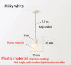 European White Glass Globe Pendant Light