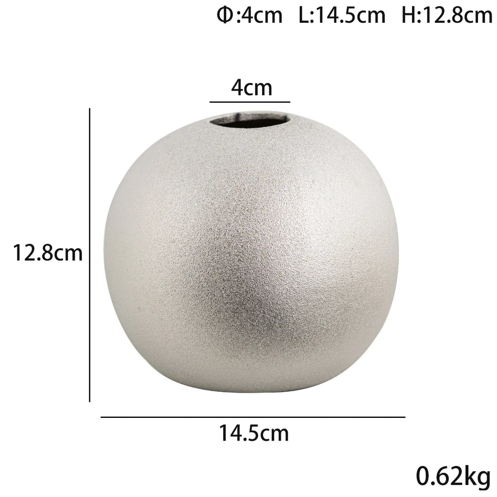DecorBites™ Geometric Gold & Silver Vase for Chic Flower Arrangements & Home Decor