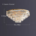 مصابيح سقف كريستالية ذهبية LED من DecorBites™: تجهيزات فاخرة لديكور المنزل