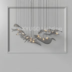 Nordic Lotus Leaf Art Glass Pendant Light