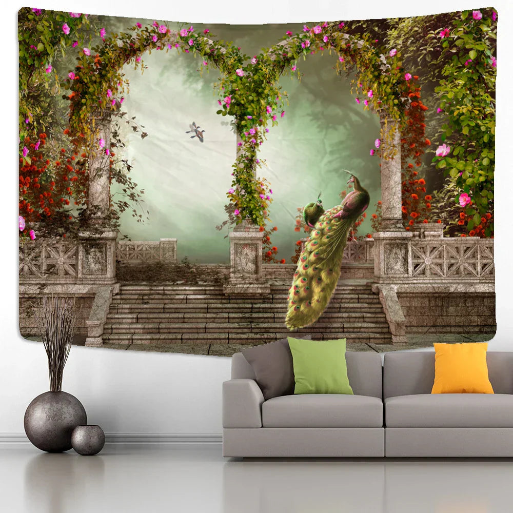 DecorBites™ Garden Tapestry: Natural Scenery Bohemian Wall Hanging for Home Decor