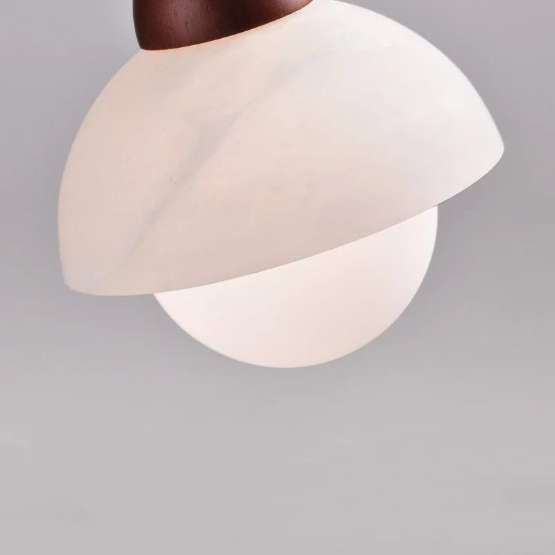 DecorBites™ Cream Marble LED Pendant Light: Modern Nordic Hanging Lamp for Living, Bedroom, Kitchen