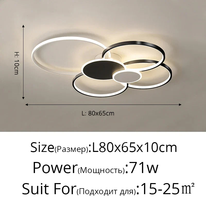 DecorBites™ Acrylic Chandelier Light Modern Minimalist Ceiling Lamp for Living Dining Bedroom