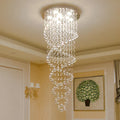 DecorBites™ Crystal LED Chandelier for Staircase Stair Luxury Hotel Pendant Lights