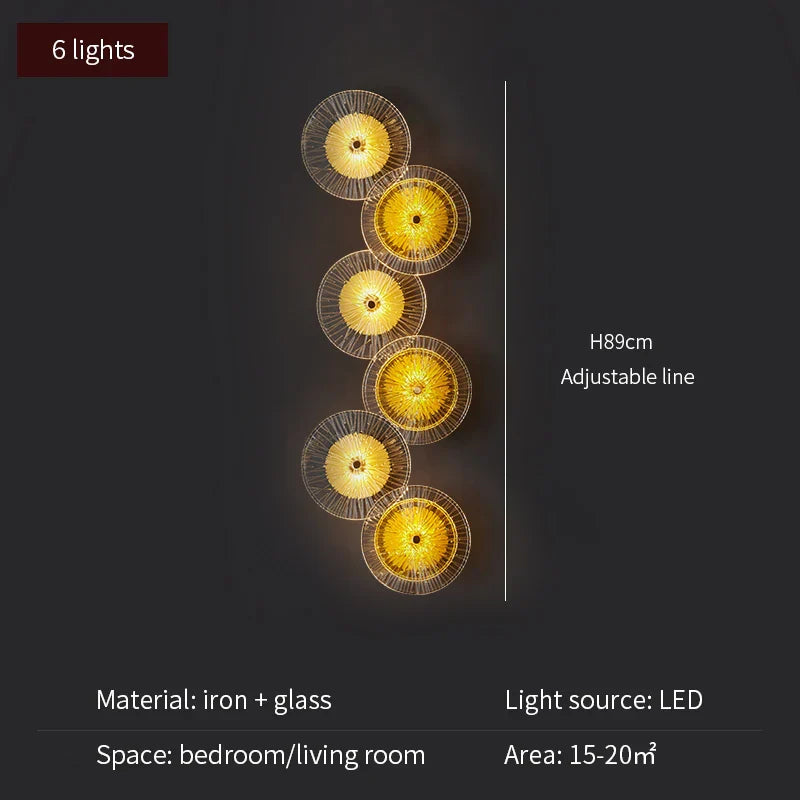 DecorBites™ Crystal Wall Lamp: Modern Glass LED Sconces for Living Room, Bedroom, and Corridor