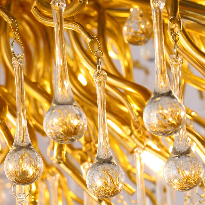 DecorBites™ Crystal Chandelier: Luxury Living Decor Lighting Fixture