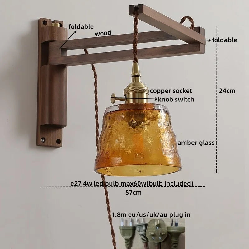 DecorBites™ Clear Glass LED Wall Sconce Modern Stair Light Fixture Home Decor