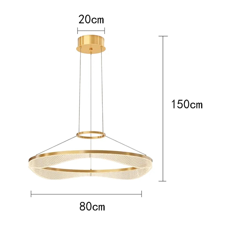 Modern Sculptural Ring Pendant Light Chandelier