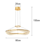 Modern Sculptural Ring Pendant Light Chandelier
