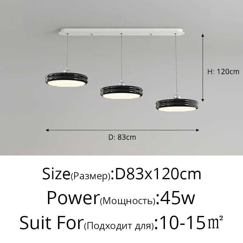 DecorBites™ Circular Dimmable Pendant Light Modern Chandelier for Dining Room, Kitchen Island