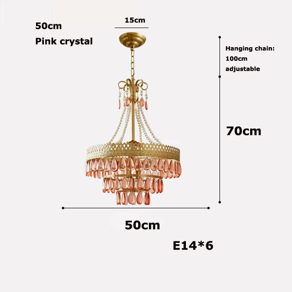DecorBites™ Crystal Water Drop Chandelier for Kitchen Dining Room