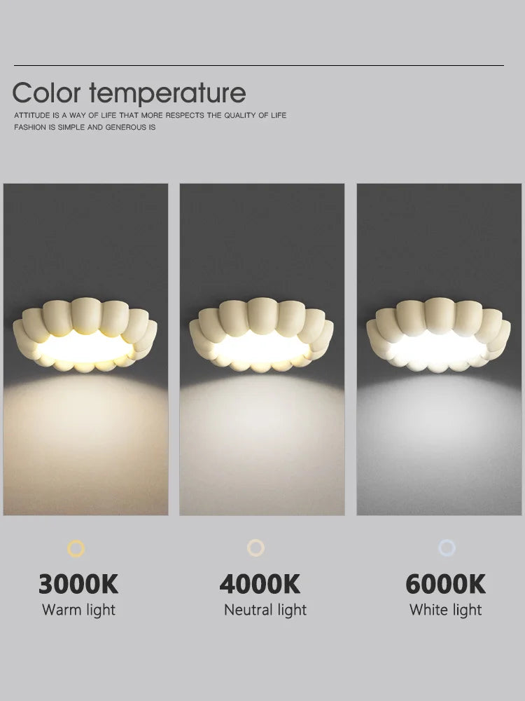 DecorBites™ Cream Wind Bedroom Ceiling Lights - Full Spectrum Internet Celebrity Design