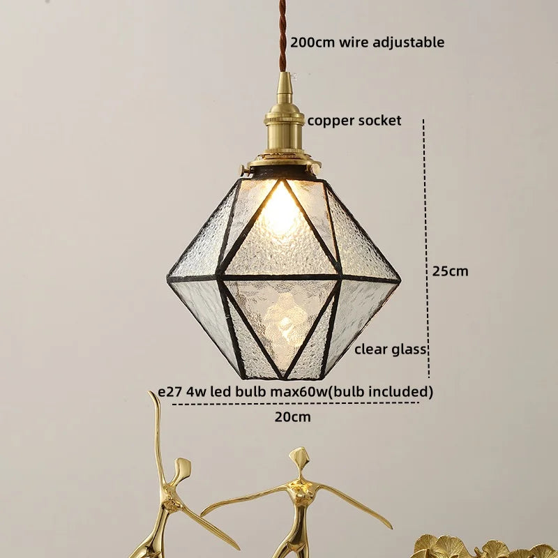 DecorBites™ مصابيح قلادة LED زجاجية خضراء مصباح معلق حديث ديكور منزلي