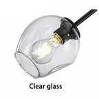 Modern Nordic Glass Pendant Light in Painted Metal
