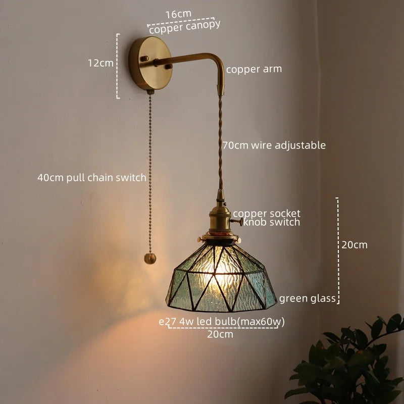 DecorBites™ LED Wall Lamps: Nordic Modern Style for Bedroom, Bathroom, Restaurant with Pull Chain Switch