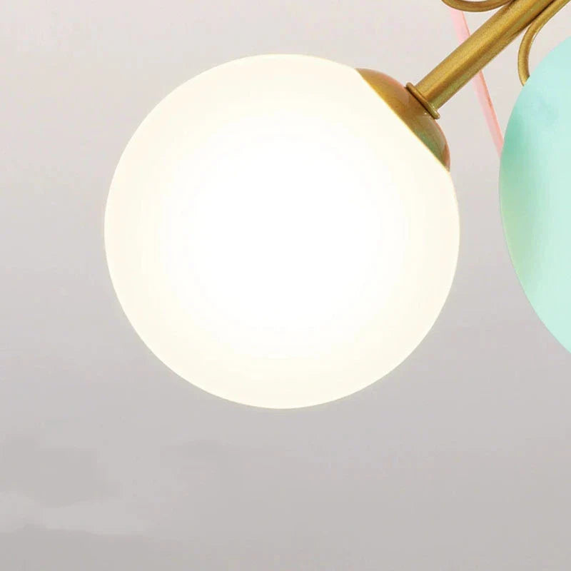 مصباح سقف ليد DecorBites™ للأطفال: ثريا زجاجية من صفائح الحديد