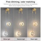 Modern Glass Pendant Light in Black or Gold
