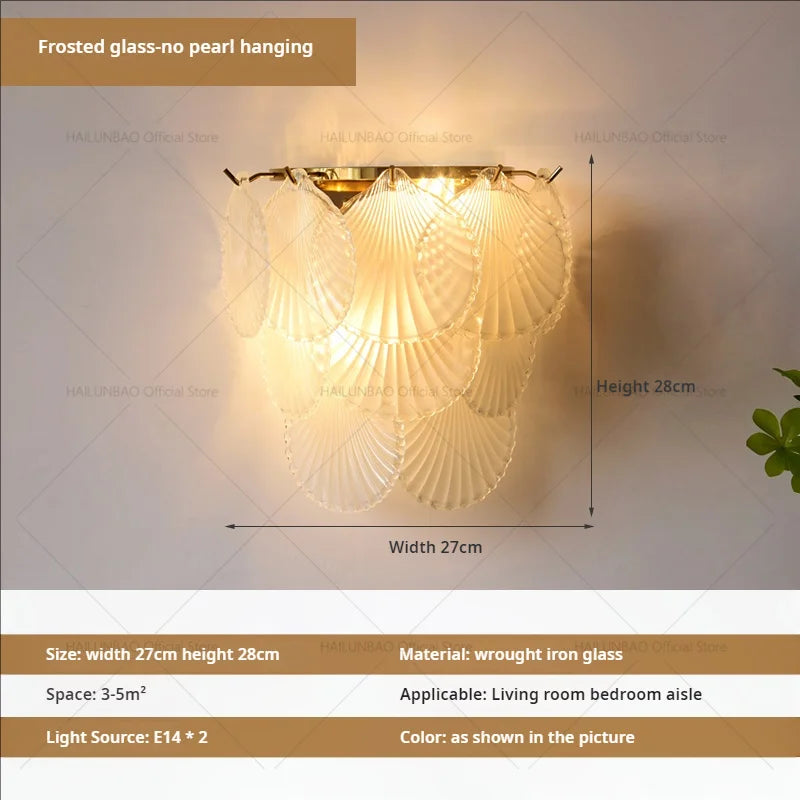 DecorBites™ مصباح حائط زجاجي كريستالي فاخر للممرات وغرف المعيشة وغرف النوم والإضاءة في الممرات