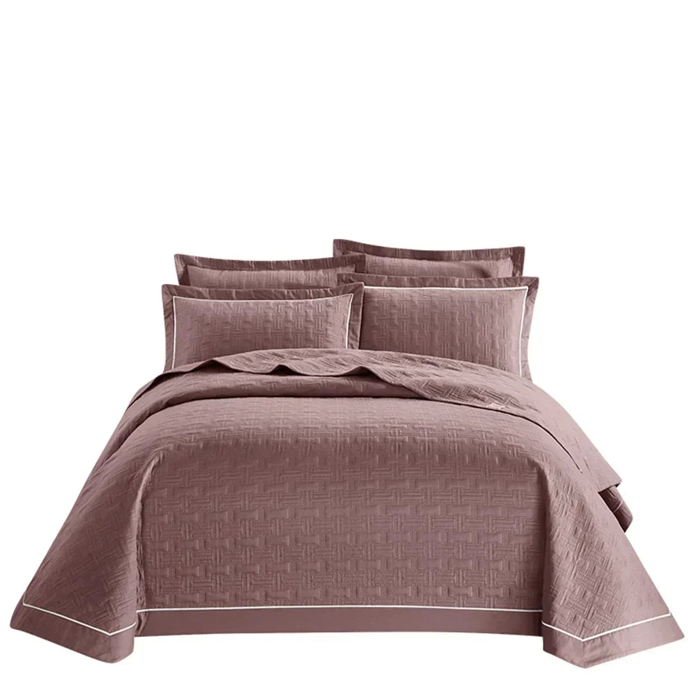 DecorBites™ Cotton Coverlet Bedspread Set with Thick Quilting for Luxurious Bedding