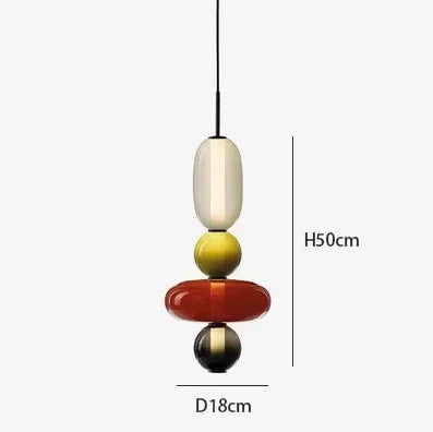Nordic Colored Glass Pendant Light