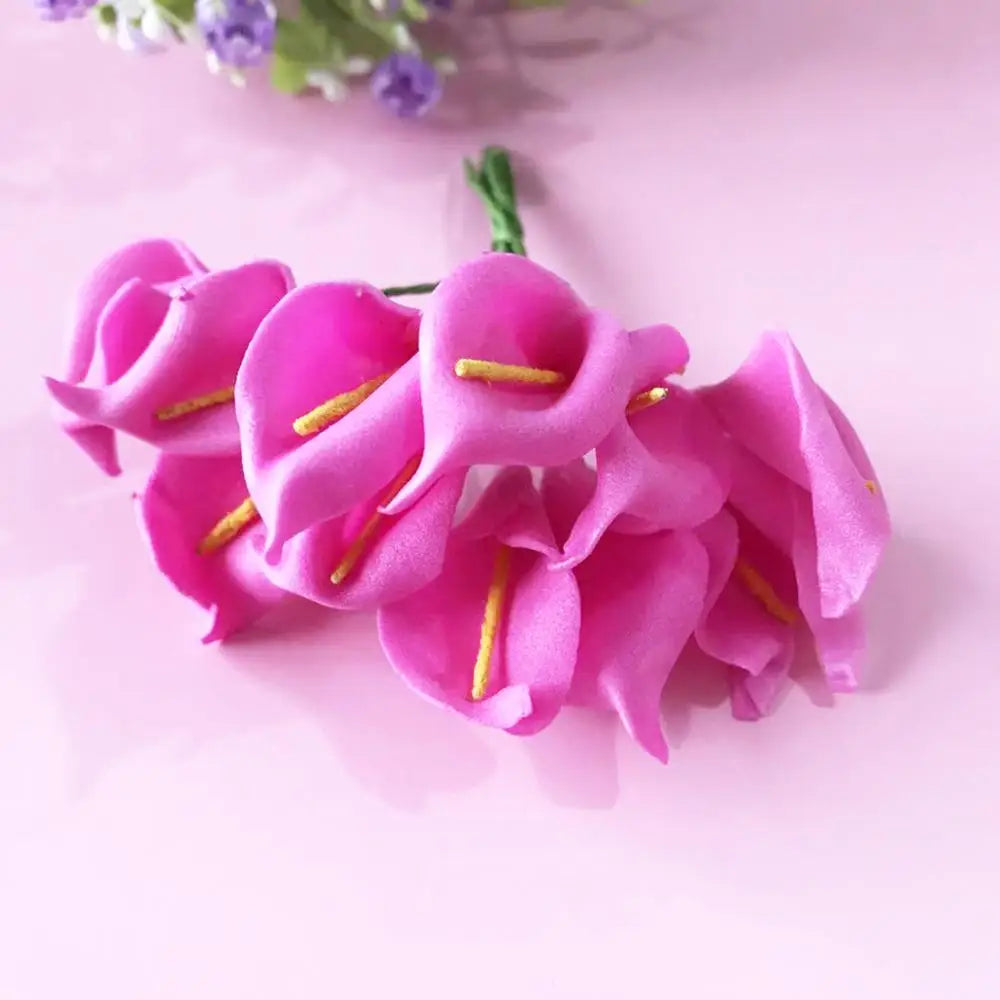 DecorBites™ 200pcs Mixed Rose Red Flower Cherry Stamen Berries Bundle for DIY Decor