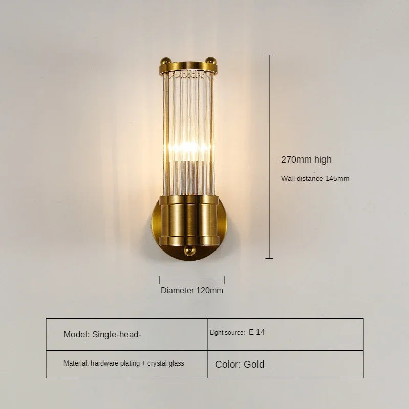 DecorBites™ Crystal LED Wall Lights: Modern Luxury Decor for Kitchen, Living Room, Bedroom, Hallway