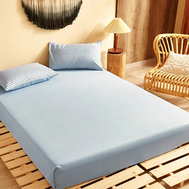 Parure de lit DecorBites™ à imprimé quadrillé japonais en coton lavé pour le confort estival