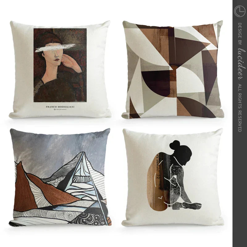 DecorBites™ Geometric Artist Sofa Cushion Cover - Luxe Home Decor