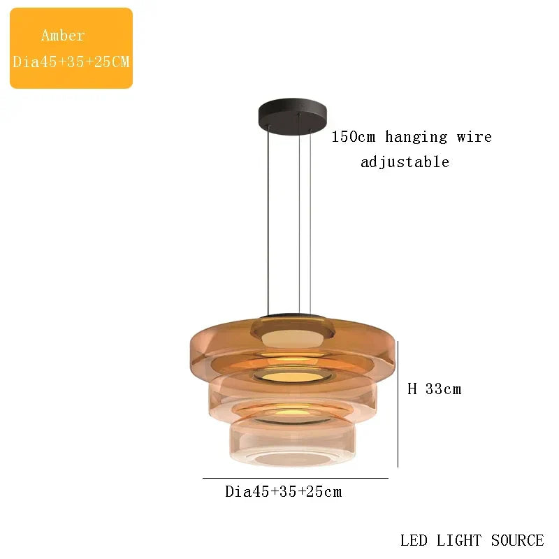 DecorBites™ BOHEMIA Glass Pendant Light - Danish Design for Kitchen Island Dining Bedroom Tables