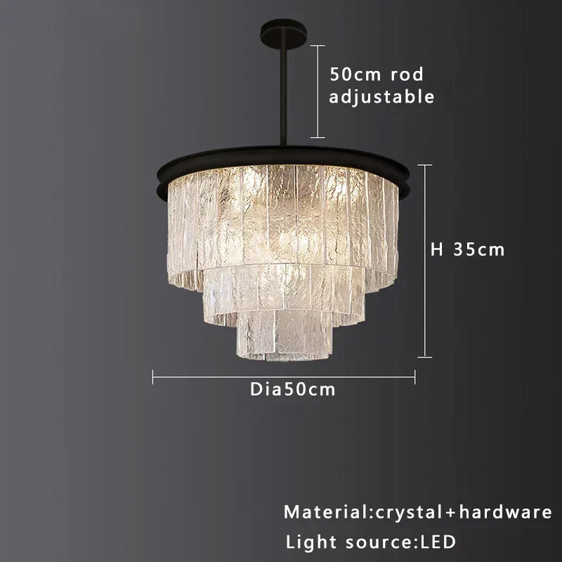 DecorBites™ Elegant Crystal Glass Chandelier for Luxury Home Decor