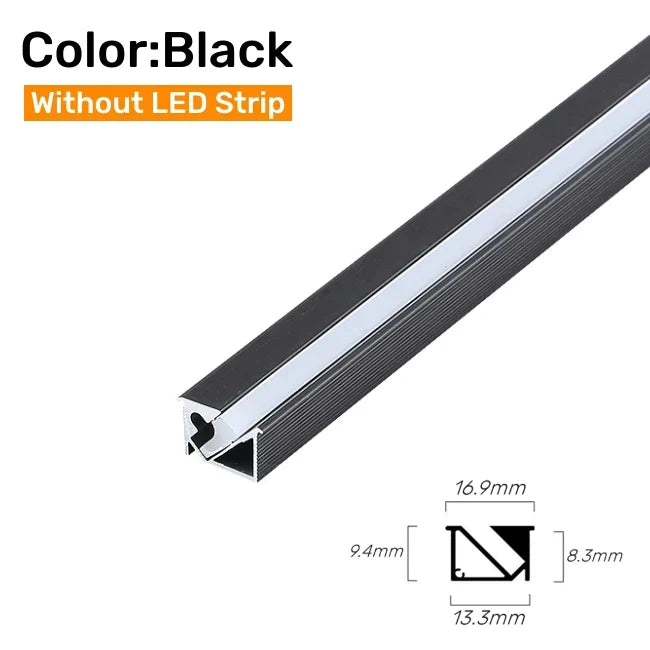 DecorBites™ 45° Backlight LED Aluminum Profile Bar with Silicone Diffuser Cover