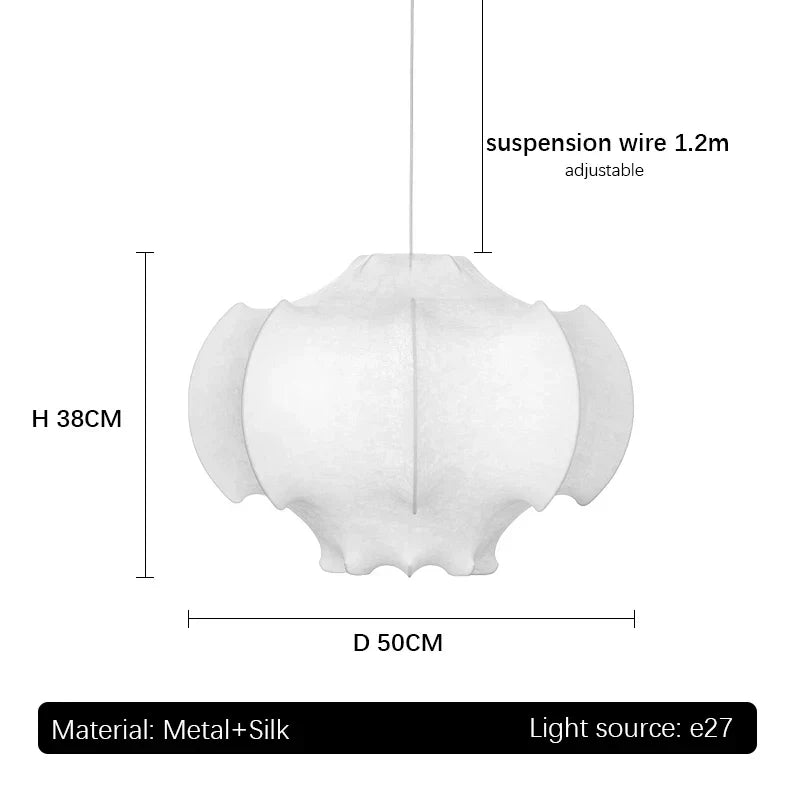 DecorBites™ Suspensions Italiennes en Soie : Luxe de Créateur pour la Décoration Intérieure du Salon, de la Chambre, de la Salle à Manger.