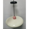 French Cream Flying Saucer Metal Pendant Light