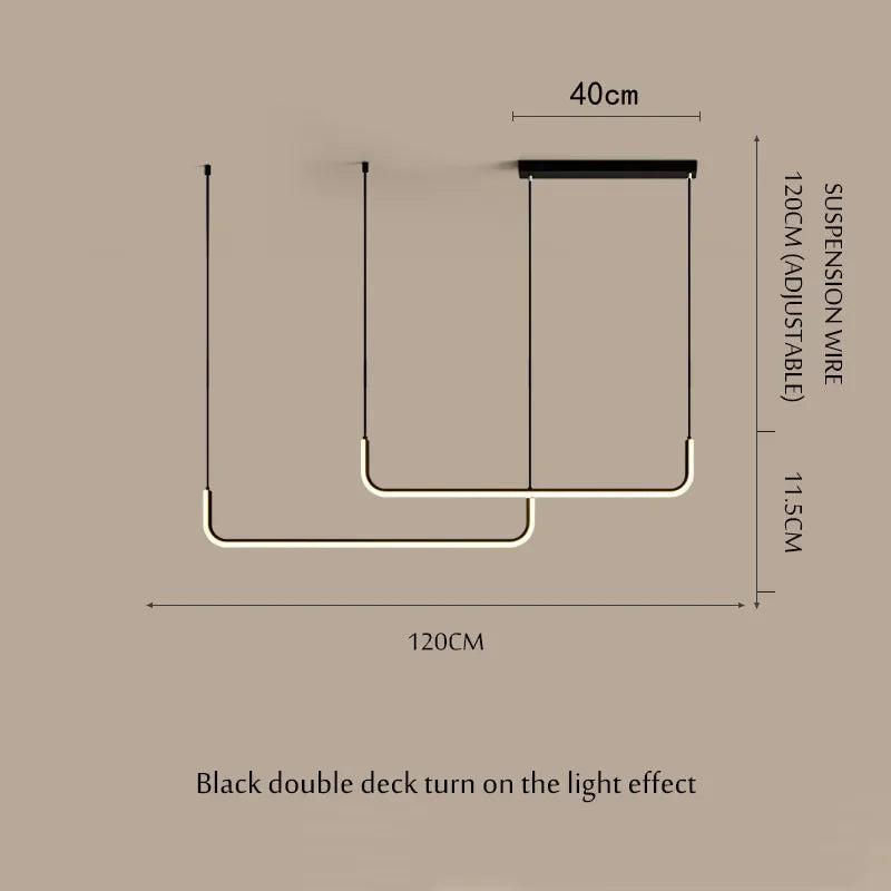 ثريا DecorBites™ LED: إضاءة عصرية ذهبية وسوداء قابلة للتعتيم لغرفة الطعام وطاولة المطبخ
