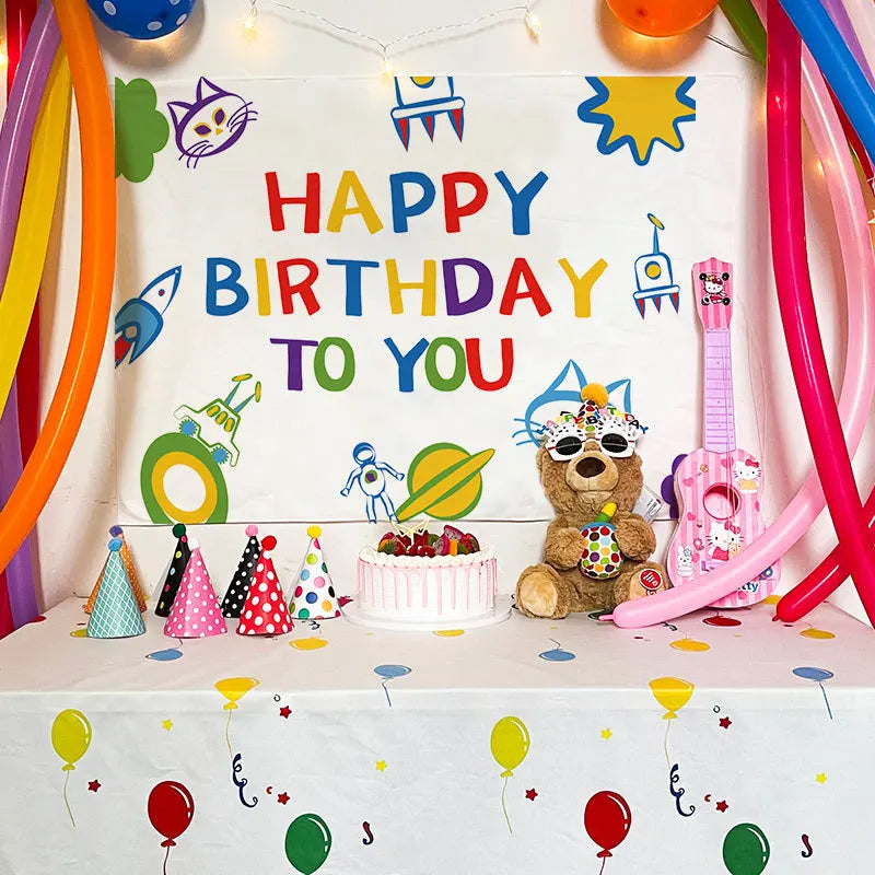 DecorBites™ Birthday Wall Tapestry Decoration Party Bedroom Hanging Cloth