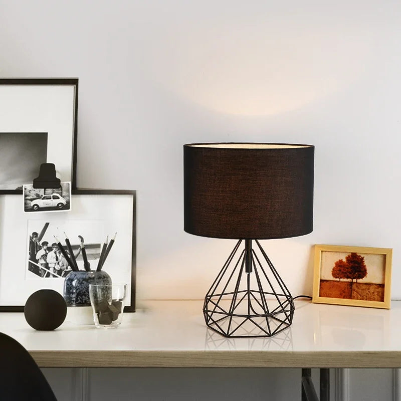 DecorBites™ Geometric Table Lamp: Nordic Retro Design for Home Decor & Study Room Lighting