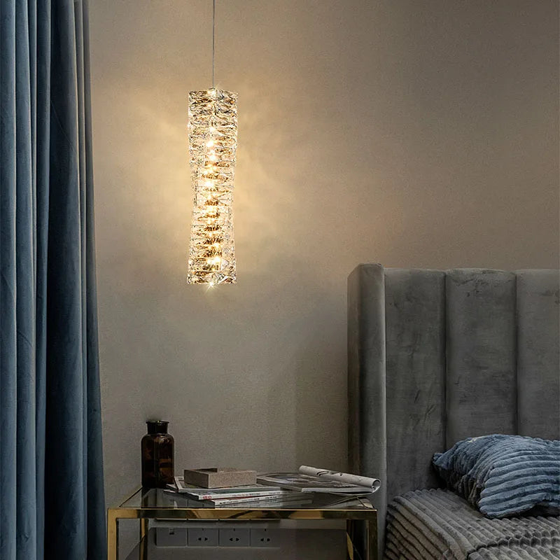 أباليك DecorBites™ كريستال ذهبية كروم مصابيح جدارية لغرفة المعيشة وغرفة النوم وإضاءة خلفية للتلفاز