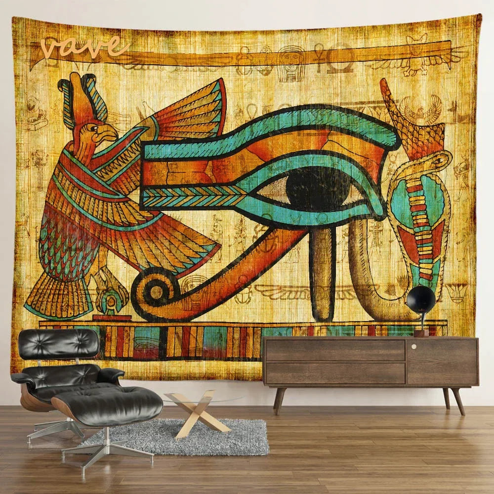 DecorBites™ Egyptian Mandala Tapestry Wall Hanging for Bohemian Hippie Room Decor